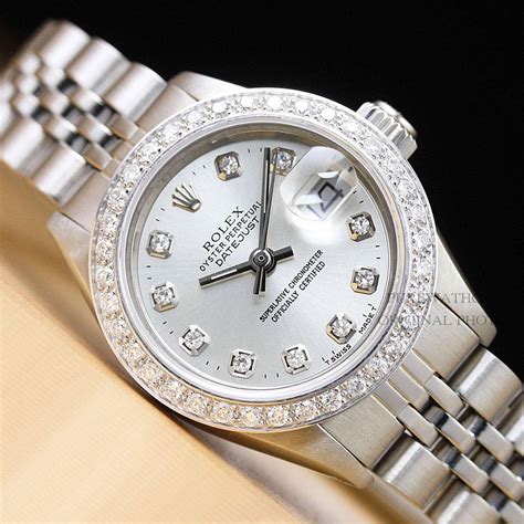 rolex oyster perpetual datejust womens 18k|rolex ladies datejust diamond bezel.